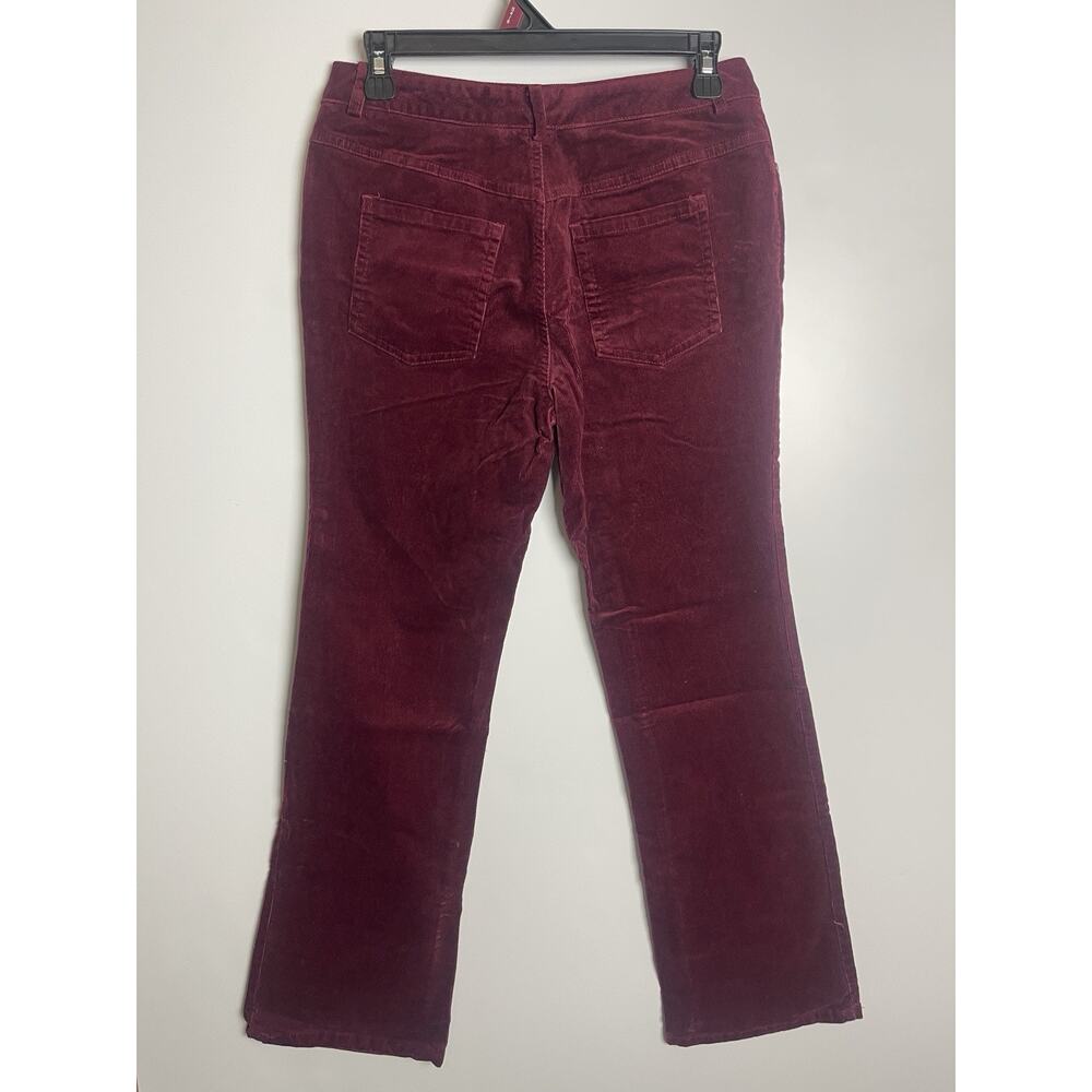 Curations Corduroy Bootcut Casual Pant Burgundy Pants Slimming Size 8 Petite - Picture 4 of 10